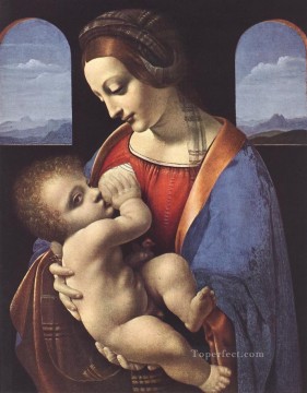  Leon Oil Painting - Madonna Litta Leonardo da Vinci